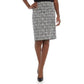 Saia lápis jacquard feminina Kasper, cor carvão, tamanho 14