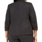 Blazer feminino plus size Kasper com um botão, cinza, tamanho 14W