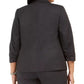 Blazer feminino plus size Kasper com um botão, cor carvão, tamanho 22