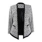 Jaqueta feminina Kasper Zig-Zag Knit Preta Tamanho 8