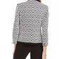 Jaqueta feminina Kasper Zig-Zag Knit Preta Tamanho 4