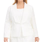 Blazer feminino plus size Kasper com gola xale e estampa animal em jacquard, tamanho natural 24W