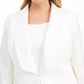 Blazer feminino plus size Kasper com gola xale e estampa animal em jacquard, tamanho natural 24W