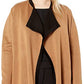 Cardigan feminino Anne Klein Drapey com abertura frontal marrom, tamanho pequeno