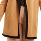 Anne Klein Cardigan Feminino Plus Drapey Frente Aberta Marrom