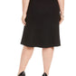 Saia evasê plus size feminina Kasper preta tamanho 20W