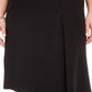 Saia evasê plus size feminina Kasper preta tamanho 20W