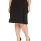 Saia evasê plus size feminina Kasper preta tamanho 20W