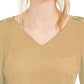Blusa plissada com manga sino Bar III feminina, amarelo brilhante, tamanho pequeno