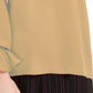 Blusa plissada com manga sino Bar III feminina, amarelo brilhante, tamanho pequeno