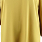 Blusa plissada feminina Bar III com manga sino, cor açafrão, tamanho extra pequeno