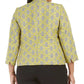 Jaqueta feminina Kasper plus size xadrez jacquard amarela tamanho 14