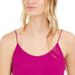 Camisola feminina Bar III com decote redondo rosa brilhante, tamanho extragrande