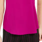 Camisola feminina Bar III com decote redondo rosa brilhante, tamanho extragrande