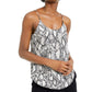 Camisola feminina Bar III com estampa de cobra, marrom, tamanho médio