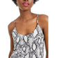 Camisola feminina Bar III com estampa de cobra, marrom, tamanho médio