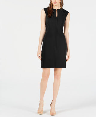 Vestido justo feminino Bar III com decote aberto, preto, tamanho XX-G