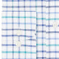 Camisa social xadrez Eagle masculina clássica/regular, sem passar a ferro, com gola flexível, azul, tamanho 17,1/2x34-35