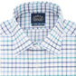 Vestido masculino Eagle Windowpane xadrez com gola clássica e elástico, tamanho azul 17x32-33