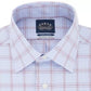 Camisa social xadrez Eagle Masculina Classic Regular Fit, sem passar a ferro, gola elástica, tamanho azul 15,5 x 34-35