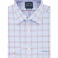 Camisa social xadrez Eagle masculina, corte regular, gola elástica, sem passar, azul, tamanho 15,5x34-35