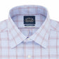 Camisa social xadrez Eagle masculina, corte regular, gola elástica, sem passar, azul, tamanho 15,5x34-35