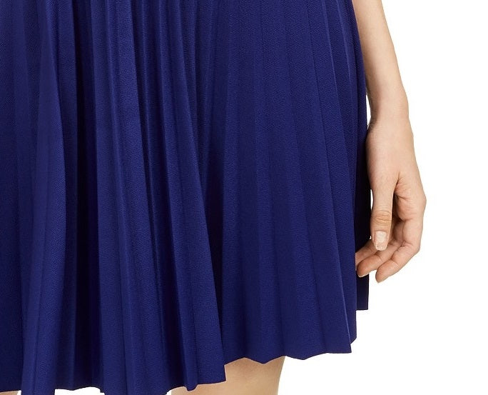 Vestido assimétrico feminino BCX azul tamanho extra pequeno