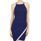Vestido feminino BCX Juniors com bainha assimétrica e strass, azul, tamanho médio