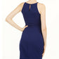 Vestido feminino BCX Juniors com bainha assimétrica e strass, azul, tamanho médio