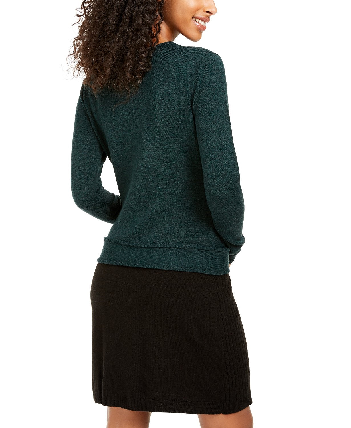 Vestido suéter com cintura baixa e blocos de cores BCX Juniors, verde, tamanho médio