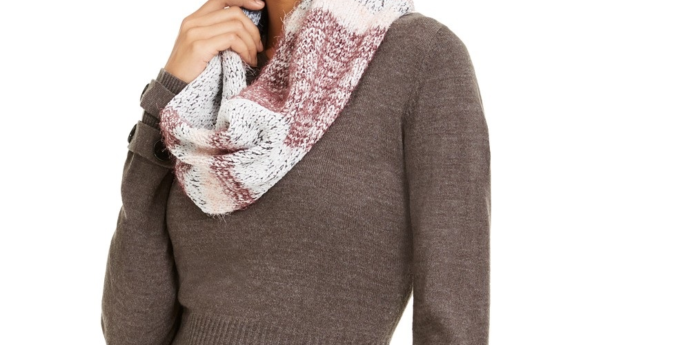 Vestido listrado com cachecol e suéter BCX Juniors, vermelho, tamanho X-S