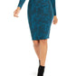 Thalia Sodi Saia Suéter Jacquard Feminina Azul Tamanho Grande