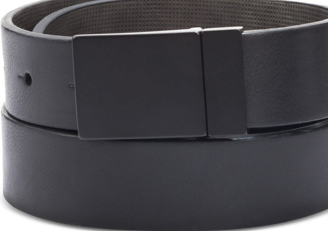 Cinto masculino Alfani cinza 40 moderno reversível placa couro 39-40 carvão tamanho 40