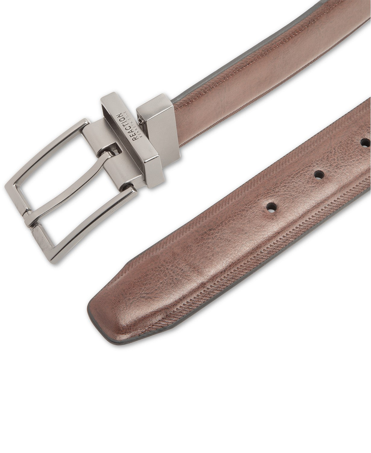 Cinto reversível Kenneth Cole Reaction Comfort Stretch masculino tamanho Espresso extra grande