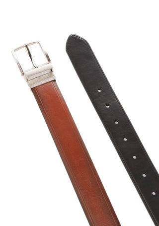Cinto reversível de couro masculino Tommy Hilfiger, cinza, tamanho 32