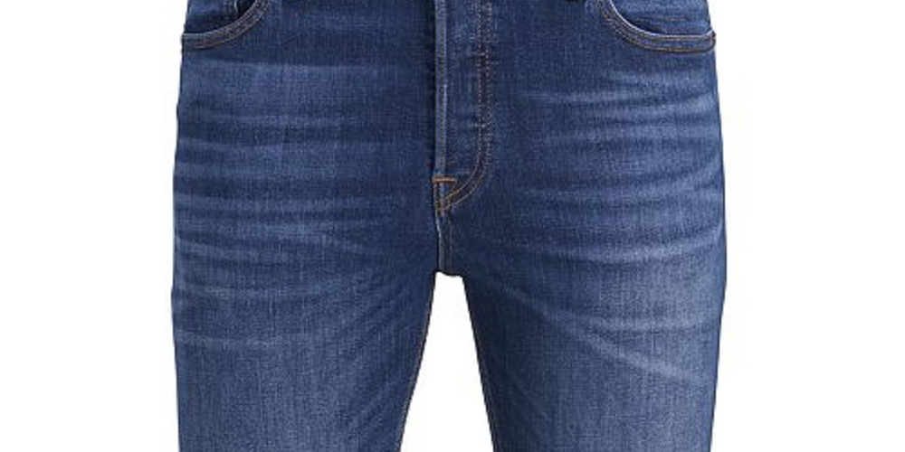 Calça jeans Clark super elástica slim fit masculina Jack &amp; Jones, azul, tamanho 36x34