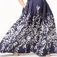 Vestido longo feminino plus size da Morgan &amp; Company, estampado, estilo A, azul-marinho/branco, tamanho 20