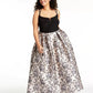 Vestido de baile feminino plus size brocado metálico Morgan &amp; Company, preto, carvão, tamanho 18W, AVER