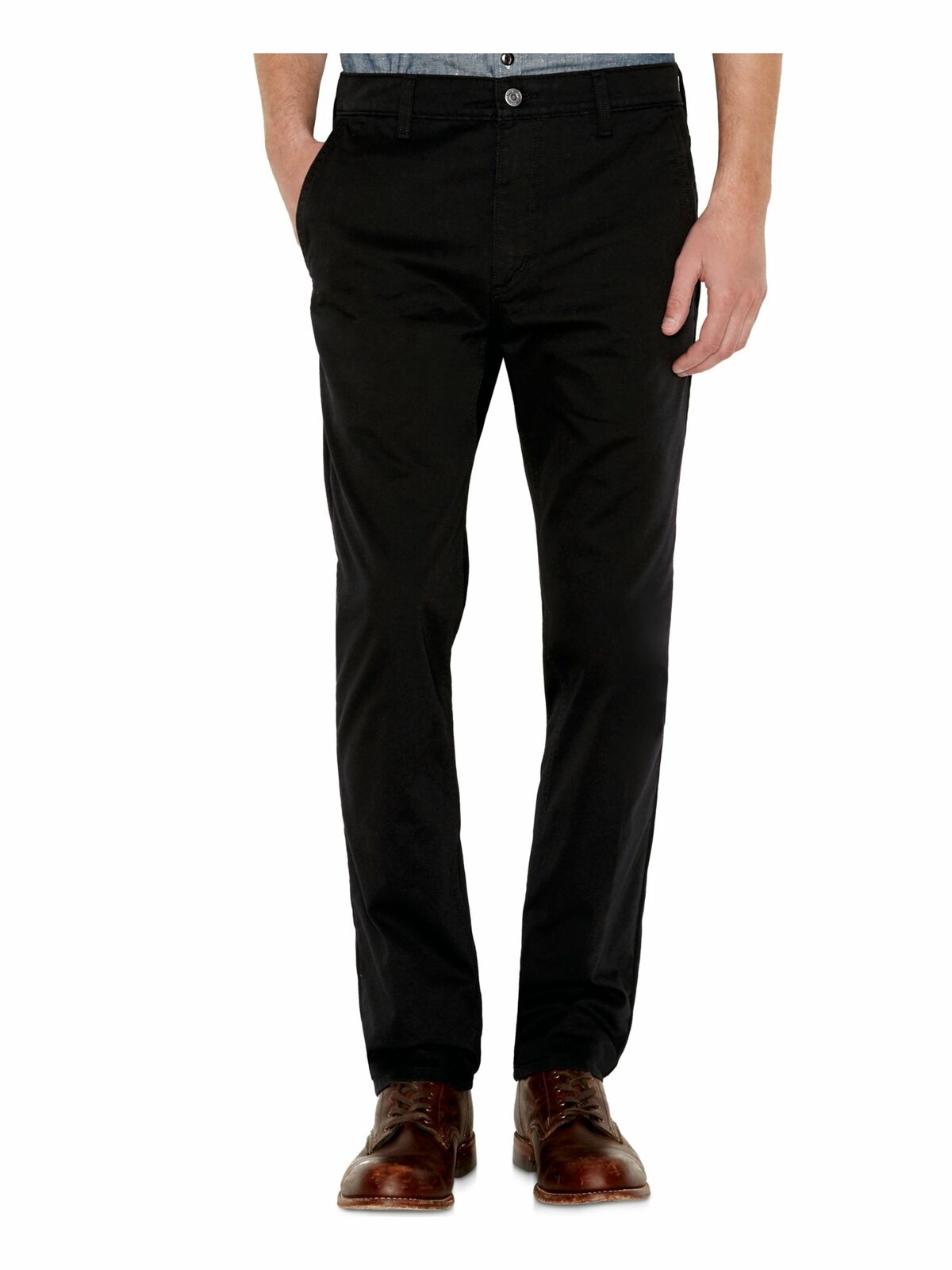 Calças híbridas Levi's Slim Fit Masculinas Pretas Tamanho 36X34