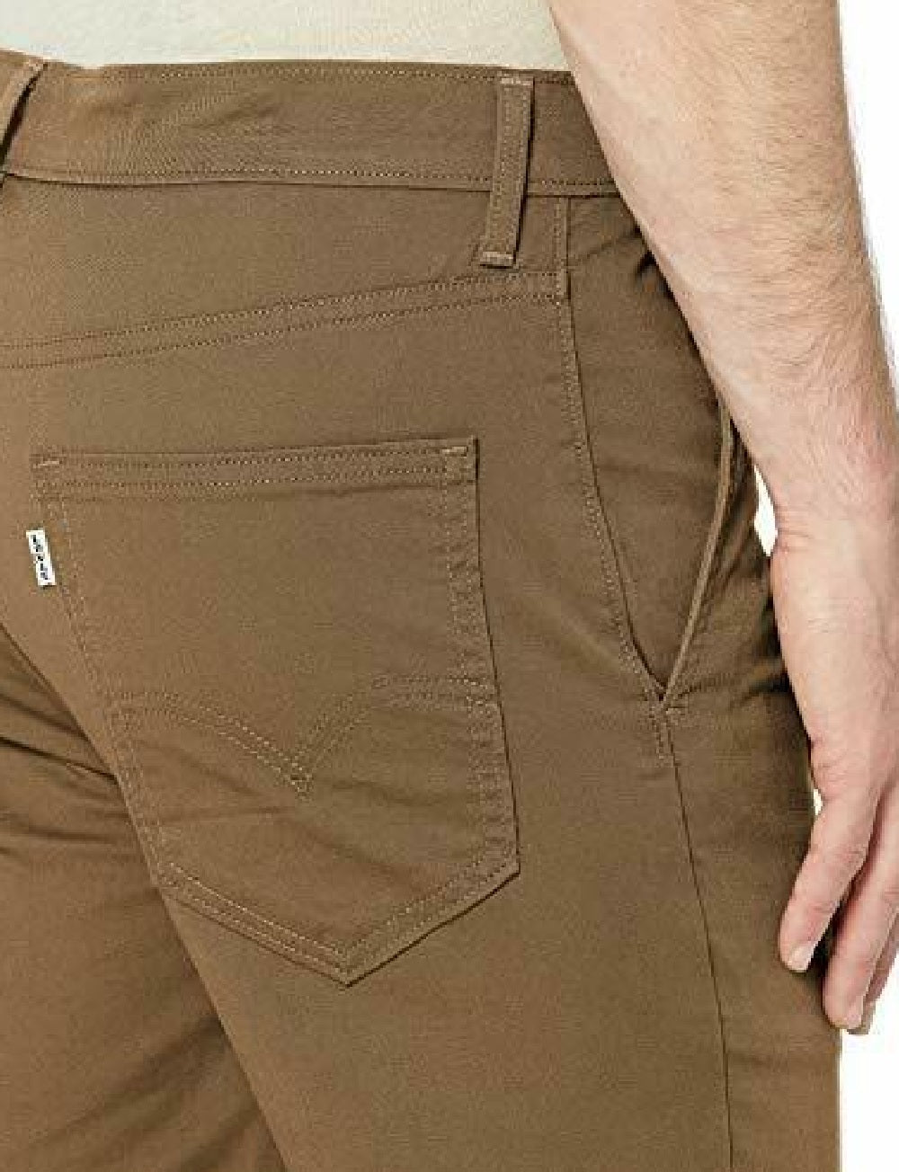 Calças Levi's Masculinas 511 Slim Fit Híbridas Cougar Tan Tamanho 31x30