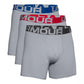 Under Armour Cueca Boxer Masculina Grande, Pacote com 3, Cinza, Tamanho Grande