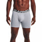Under Armour Cueca Boxer Masculina Grande, Pacote com 3, Cinza, Tamanho Grande