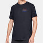 Camiseta gráfica masculina Under Armour, preta, tamanho pequeno