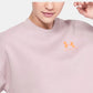 Moletom feminino Under Armour Rival Fleece Cropped Rosa Tamanho Grande