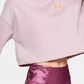 Moletom feminino Under Armour Rival Fleece Cropped Rosa Tamanho Médio