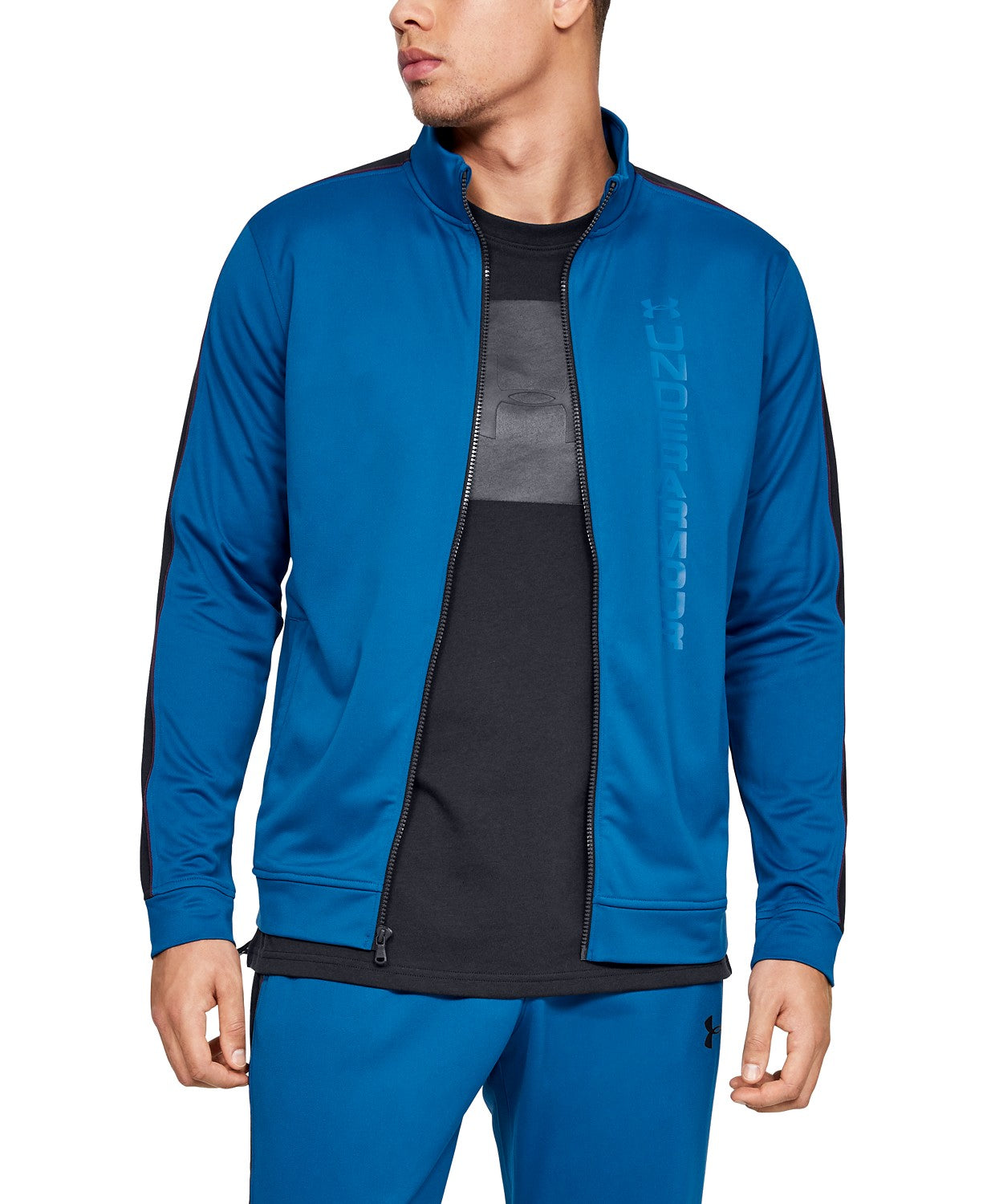 Jaqueta Under Armour Unstoppable Track Masculina Azul Tamanho Grande