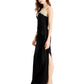Vestido de festa feminino Alex Evenings bordado com franzidos laterais, tamanho 8 - preto, tamanho 8