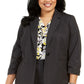 Blazer feminino plus size Kasper com um botão, cor carvão, tamanho 22