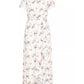 Vestido feminino City Chic Plus Size com estampa floral e ombros à mostra, tamanho 16, branco