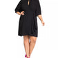 Vestido envelope Jolie plus size da City Chic feminino, preto, tamanho 22W